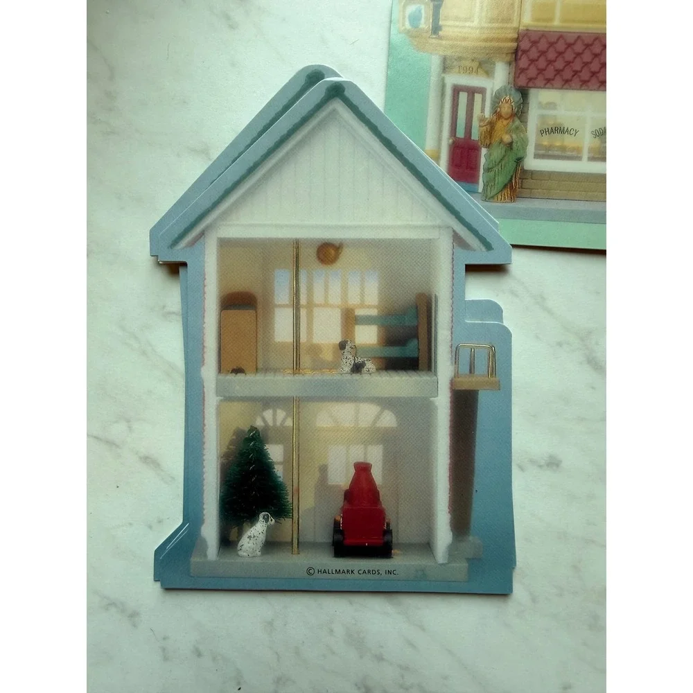 VTG Hallmark Hall Bros Cards Gifts Storefront Tin Partial Set Notecards Decor